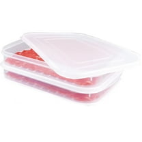 2 Packs Bacon Keeper Plastic Deli Meat Container with Lids, Airtight Cold Cuts Storage Containers for Fridge, Storage Box Food Shallow Low Profile Bacon Holder