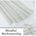 thumbnail image 4 of DriftAway Farmhouse Vertical Striped Linen Blend Textured Light Filtering Semi Sheer Rod Pocket Back Tab Curtains for Living Room Bedroom 108 Inches Long Drapes Grommet 2 Panels, 4 of 5