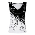 thumbnail image 4 of Vest Tops for Women Summer Casual Ribbed Sleeveless T Shirts Tanks Loose Comfy V Neck Henley Tops Camisole Trendy Cute Floral Printed Tank Tops Ladies Summer Tops Beach Cami Tops, 4 of 5