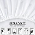 thumbnail image 2 of Fitted Sheets, 500-TC Egyptian Cotton, Short King (72" x 80") Size Fitted Sheet, 1-PC Fitted Sheet Only, Short King Size Size Fits 6-8" Deep Pocket Sheets, Gold Stripe, 2 of 4