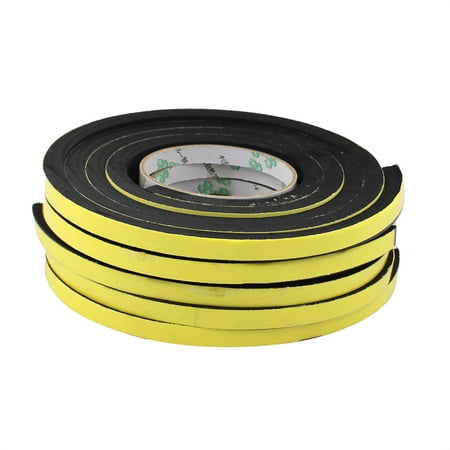 5pcs 10 x 10mm Single Sided Self Adhesive Shockproof Sponge Foam Tape 2M Length