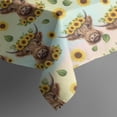 thumbnail image 4 of Colorful Highland Cow Sunflower Pattern Rectangle Tablecloth 60"x120",Waterproof Polyester Rectangle Table Cloth, Wipeable Spillproof Polyester Tablecloth for Dining, Camping, Indoor and Outdoor, 4 of 6