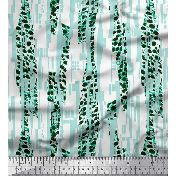 Soimoi Cotton Duck Fabric Leopard Animal Skin Printed Craft Fabric by the Yard 42 Inch Wide
