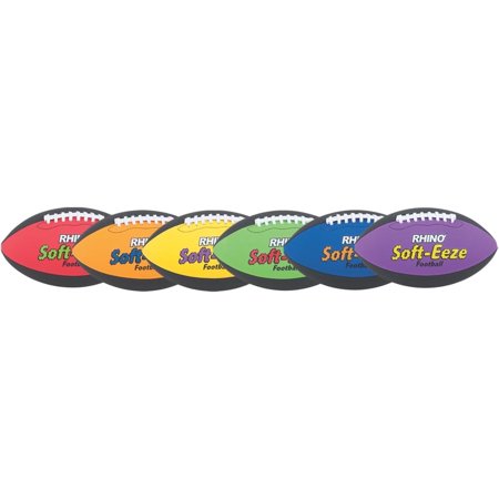 Champion Sports Rhino Skin Soft EEZE Footballs, Set of 6