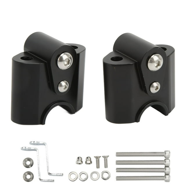 Abrazadera de manillar de aluminio CNC con acabado negro cromado para motocicletas clásicas R18 2020-2021