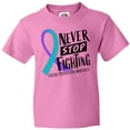 thumbnail image 3 of Inktastic Never Stop Fighting Suicide Prevention Awareness Ribbon Youth T-Shirt, 3 of 5