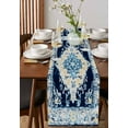 thumbnail image 2 of Table Runner Dresser Scarf 13 x 72 Inch Vintage Abstract Blue Bohemian Farmhouse Tribal Table Runners Non-Slip Heat Resistant Kitchen Dining Table Decor for Indoor Outdoor Home Party Decoration, 2 of 7