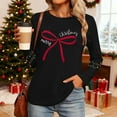 thumbnail image 7 of Womens Long Sleeve Merry Christmas T-Shirts Casual Merry and Graphic Tee Christmas Tree Tops, 7 of 7