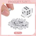 thumbnail image 2 of 100Pack Mini Dados, 5mm/0.2" Acrílico Pequeños Dados Cuadrados de Seis Caras para Juegos de Mesa y Actividades de Fiesta, Blanco/Negro, 2 of 6