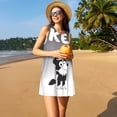 thumbnail image 3 of Lsque Bluey Pattern Summer Dresses for Women – Sleeveless T-Shirt Swing Sundress, Perfect for the Beach and Casual Days, 3 of 6