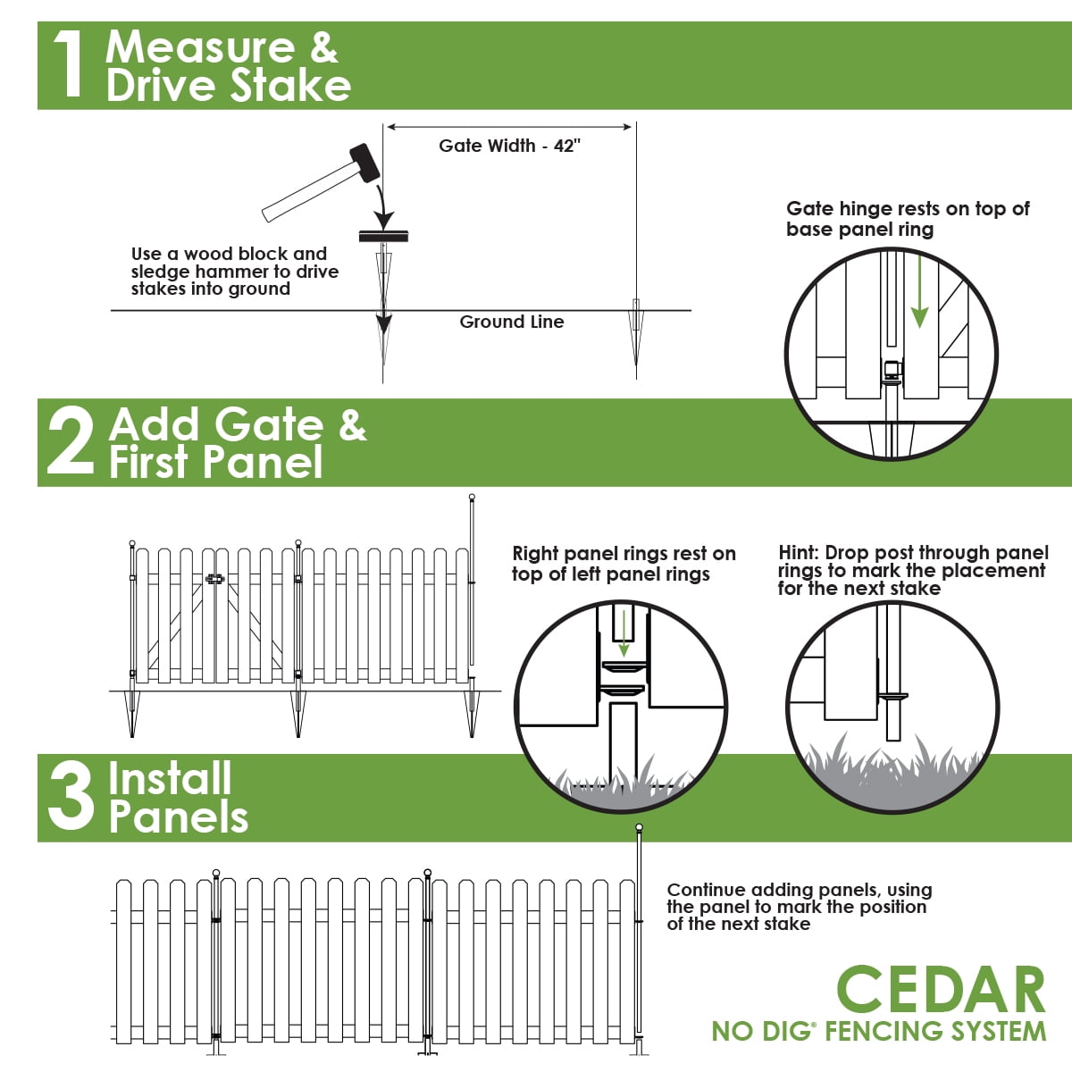 Yardlink Cedar Wood Fence Panel, 34 inch H x 47 inch W