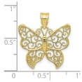 thumbnail image 5 of Auriga Fine Jewelry 10K Yellow Gold Filigree Butterfly Pendant for Women (L-22 mm, W-20 mm), 5 of 5