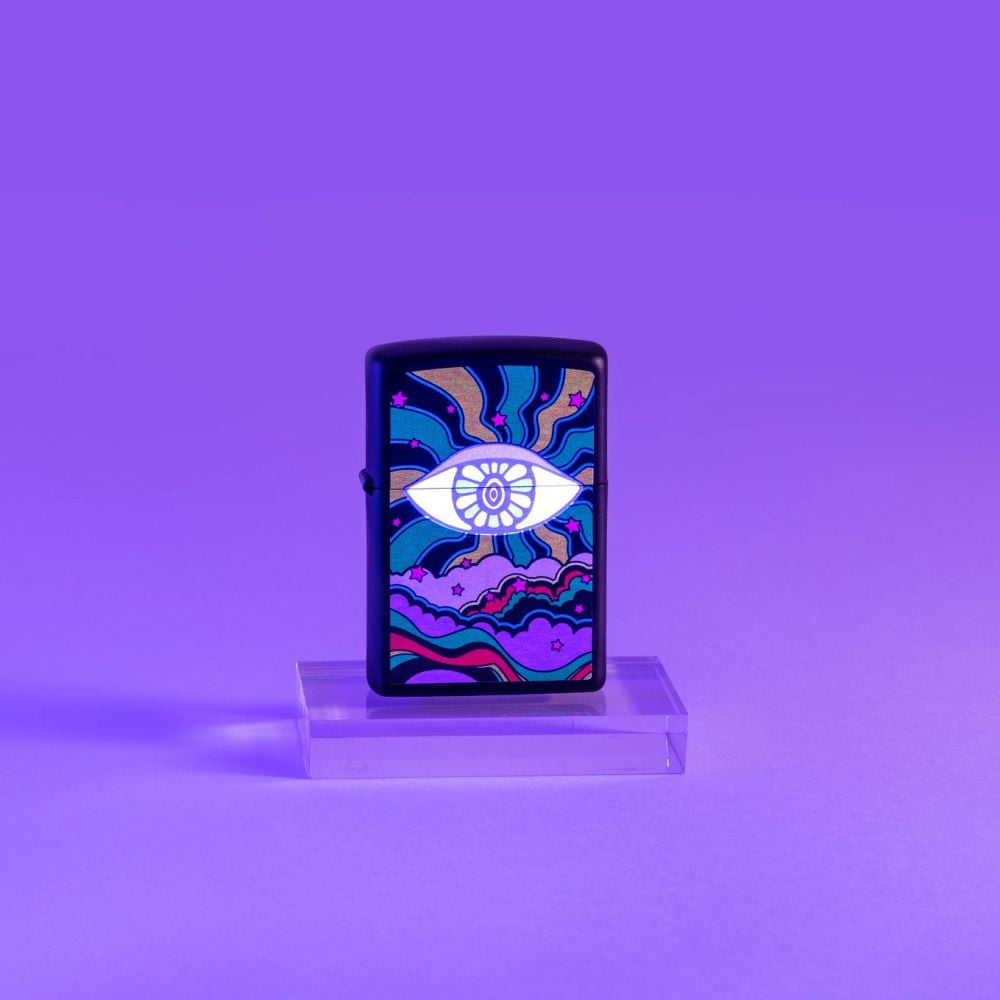 Zippo Black Light Eye Design Pocket Lighter