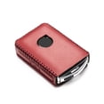 thumbnail image 3 of Vitodeco Genuine Leather Smart Key Fob Case Compatible with Volvo XC60, XC90, S90, V90 2019-2025 (4-Button, Red), 3 of 5