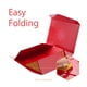 thumbnail image 5 of Caja grande de regalo de Navidad PACKHOME de 13,5 x 9 x 4,1 pulgadas, caja de regalo plegable y resistente con tapa de cierre magnético (patrón de copos de nieve rojos), 5 of 6