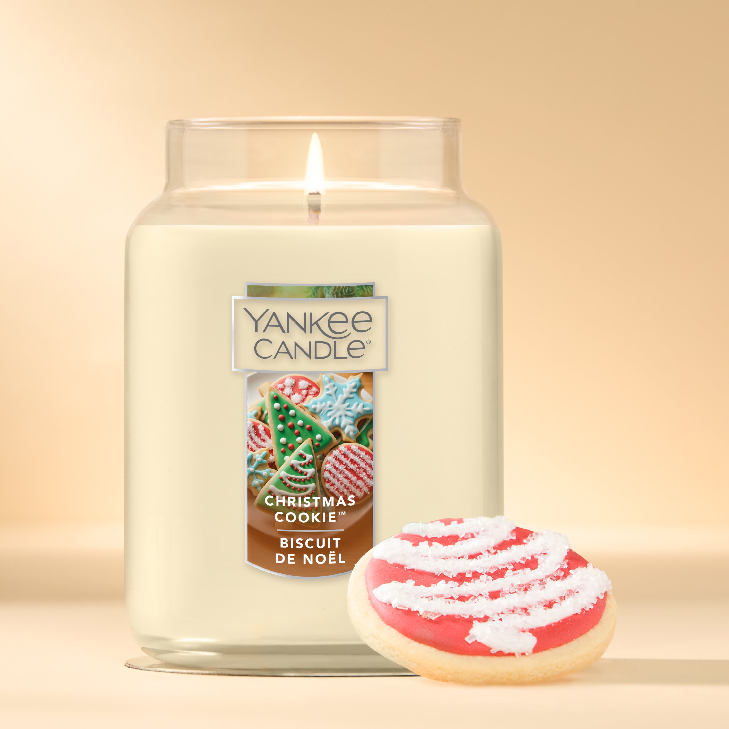 Yankee Candle Scented Candle, Christmas Cookie, 22 oz Original Large Jar, 1 Wick