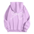 thumbnail image 4 of Chandail à Capuche pour Femmes, Manches Longues, Motif Sportswear, Mode 2025, Décontracté, 4 of 6