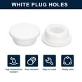 thumbnail image 2 of Unique Bargains 6 Pcs White Plug Holes, T26 Rubber Button Plug for 25mm/0.98' Hole, 2 of 6