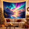 thumbnail image 3 of Mountain Lake Breathtaking with Nocturnal Around Calm Prominent, Mystical Fantasy for Space Lovers, Galaxy Room Decor, Housewarming Gift, Tapestry Wall Hanging for Bedroom and Dorm, 3 of 7