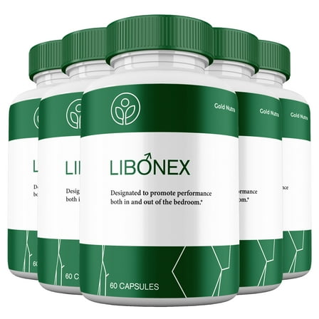 Libonex Capsules, High Potency Pills, All Natural Formula Male Supplement Libo Nex Capsules Performance (5 Pack)