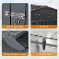 thumbnail image 6 of 10x10 FT Outdoor Storage Shed, Large Metal Tool Sheds with Lockable Door & Air Vents, Waterproof Garden Shed for Backyard Garden Patio Lawn, Black, 6 of 6