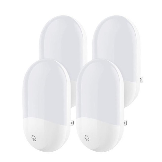Luz nocturna LED automática Enchufe Ahorro de energía Dusk 2 Sensor de amanecer Luz para niños (Blanco cálido) LingWen 8390614679825