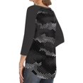 thumbnail image 4 of Henley Shirts for Women Button V Neck Camo Shirt Casual Loose Fit 3/8 Sleeve Blouses Tee, 4 of 4