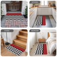 thumbnail image 6 of Black White Chevron Door Mat&nbsp;Indoor Outdoor Entrance, Non Slip Rug for Kitchen Bathroom Entryway Rug, Geometric Red Sea Wavy Striped Washable Doormat Floor Mat for Office Home Decor 24x36 Inch, 6 of 8