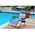 thumbnail image 4 of Oversized Zero Gravity Chair with Sunshade and Drink Tray - Black, 4 of 4