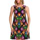 thumbnail image 1 of Fotbe Traditional Floral Polish Vestido de Verano sin Mangas para Mujer – Vestido Midi Línea A, Estilo Camiseta Floral, Vestido Playero Casual y Fluido, 1 of 7