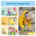 thumbnail image 4 of PicassoTiles Magnetic Tiles for Kids – Dinosaur Theme 26PCS STEM Construction Building Blocks Educational Toy, 4 of 13