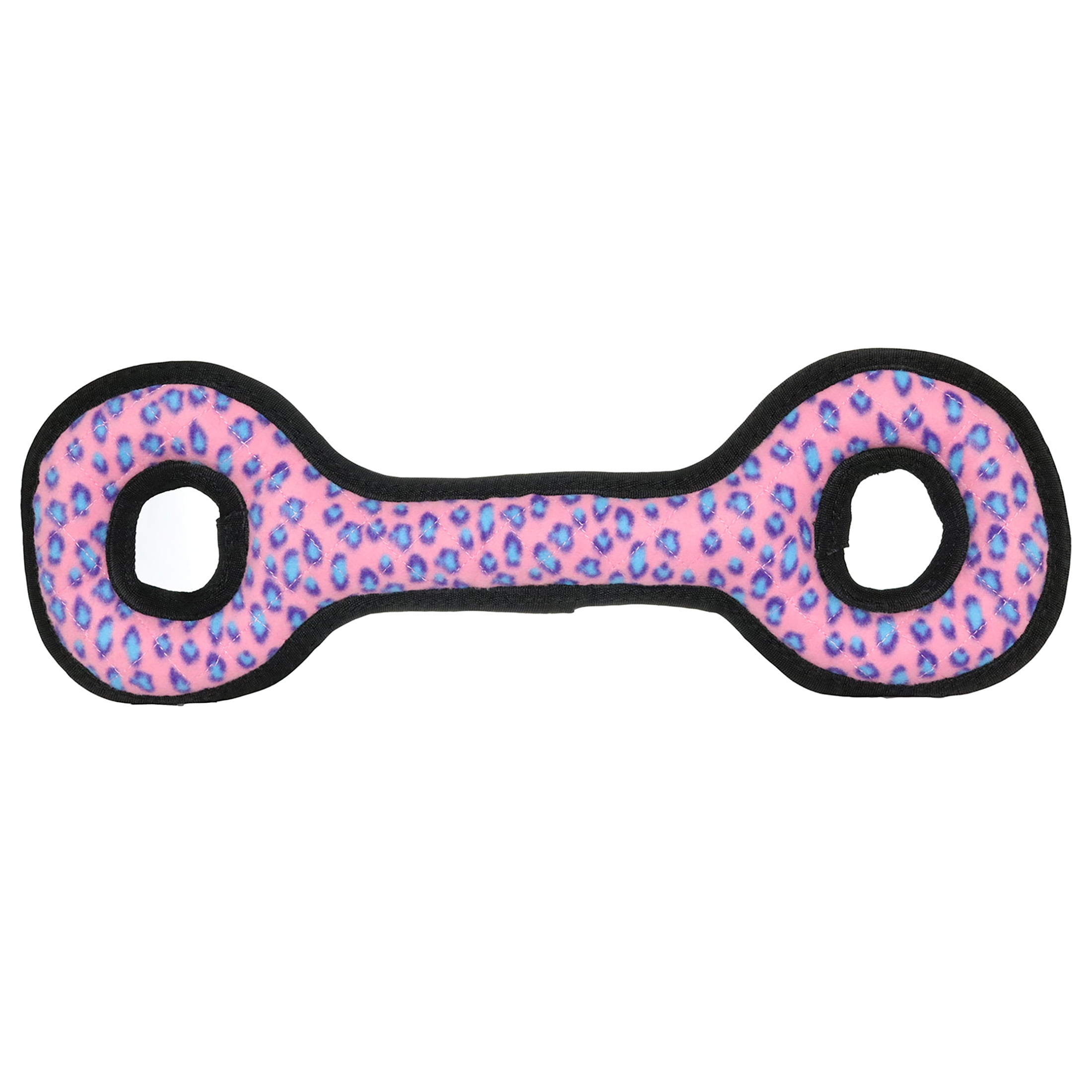 Tuffy Ultimate Tug-O-War Pink Leopard Durable Plush Squeaky Dog Toy