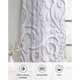thumbnail image 6 of Floral Patterns Sheer Curtains 39 Inch Length 2 Panels Set for Living Room/Bedroom, Silver White Flowers Leaves Aesthetic Kitchen Curtains Grommet Semi-Sheer Curtains Window Treatments 27.5"x39"x2, 6 of 7