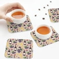 thumbnail image 5 of Kdxio Watercolor Bottles And Glasses Funny Coasters,4 Pcs Leather Coasters,Housewarming Gifts,Protect Furniture from Water Marks Scratch and Damage, 5 of 6