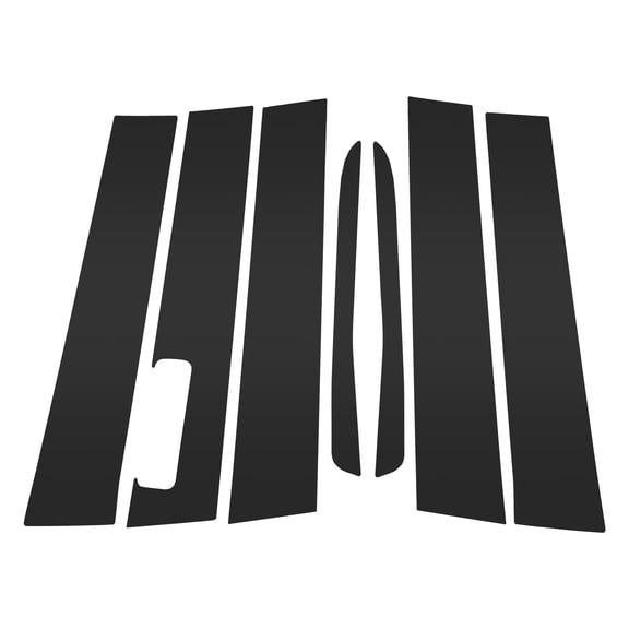 Unique Bargains Door Pillar Window Trim Anti Scratch Sticker Pillar Posts Door Outer Exterior Cover for FORD MAVERICK 2022-2023 Black