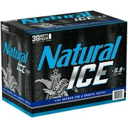 Natural Ice Domestic Beer, 30 Pack 12 fl. oz. Cans, 5.9% ABV