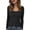 Black, variant on Long Sleeve Shirts for Women Y2k Lace Sleeve Patchwork Scoop Neck Slim Fit Blouse Going out Tops 2026 Spring Trendy Outfits