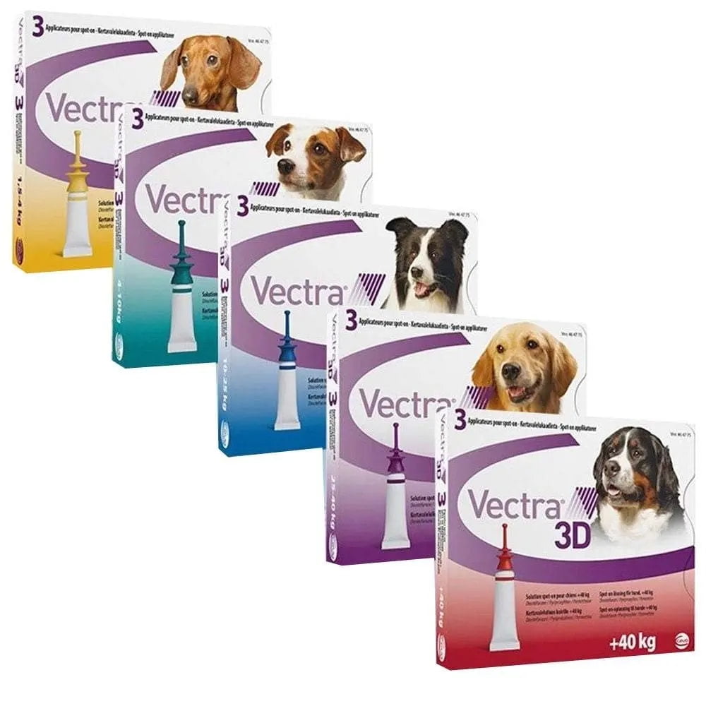 Vectra 3D Topical Spot on Flea & Tick Dogs Puppies 21-55lbs. 6CT