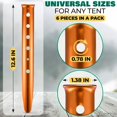 thumbnail image 2 of 6Pcs Aluminum Tent Stakes - 12.6" Beach Canopy Tent Stakes Heavy Duty Ground Stakes Heavy Duty Tent Stakes Metal Tent Stakes - Sand Stakes for Tents for Beach Camping Tent Stakes, 2 of 9