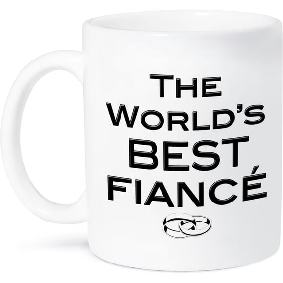 3dRose mug_161150_4 The world's best fiancé - Two Tone Black Mug, 11oz