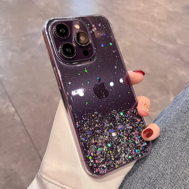 Luxury Transparent glitter Bling shiny Clear Soft Silicone Case For iPhone 11 12 13 14 Pro Max X XS XR 7 8 Plus SE 6S MiNi Cover xuanjing unisex