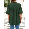thumbnail image 2 of Blusa PRETTYGARDEN para mujer, verano 2025, manga corta, cuello en V, 2 of 9