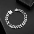 thumbnail image 2 of Four-Sided Polished Encrypted Cuban Link Stainless Steel Bracelet Necklace Men's Jewelry Titanium Steel Bracelet, 2 of 5