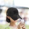thumbnail image 3 of Gorros Deportivos Gorros Papá Ajustables Transpirables Para Correr Camping Mujer Hombre Negro SM SunniMix Gorra de béisbol, 3 of 7
