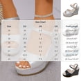thumbnail image 3 of CYMMPU Women's Fish Mouth Open Toe Glitter Wedge Sandals, Adjustable Ankle Strap Platform Heels, Fashion Summer Casual Outdoor Beach Shoes Sky Blue 39, 3 of 9