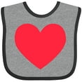 thumbnail image 3 of Inktastic Valentine's Day Red Heart Boys or Girls Baby Bib, 3 of 4