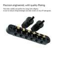thumbnail image 3 of Yuarrent Puente de sillín de rodillo de guitarra, puentes ajustables, pieza trasera de bloqueo para guitarras de 6 cuerdas, instrumento Musical Accesorios para instrumentos musicales Negro Yuarrent OD032285-03B, 3 of 6