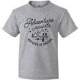 thumbnail image 3 of Inktastic Adventure Awaits Outside in Nature with Tent and Mountains Youth T-Shirt, 3 of 5
