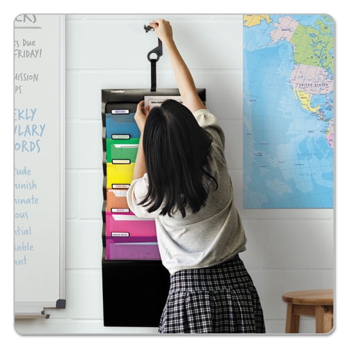 Desk Free Hanging Organizer W/ Case, 1" Expansion, 6 Sections, 1/3-Cut Tab, Letter Size, Randomly Assorted | Bundle of 2 Each