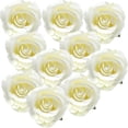 thumbnail image 2 of Cabeza de rosa artificial, accesorio de decoración para bodas, color blanco leche leche blanca, 2 of 9